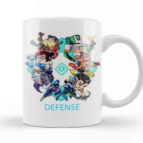 Baskı Dükkanı KB11464 Overwatch Camiseta Defense Porselen Kupa Bardak