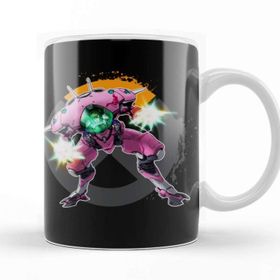 Baskı Dükkanı KB11467 Overwatch One Fanart D Va Porselen Kupa Bardak