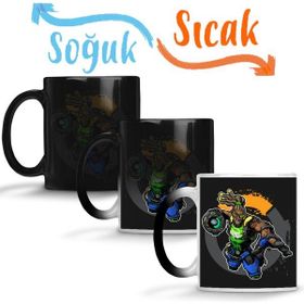 Baskı Dükkanı KB11468 Overwatch One Fanart Lucio Porselen Kupa Bardak