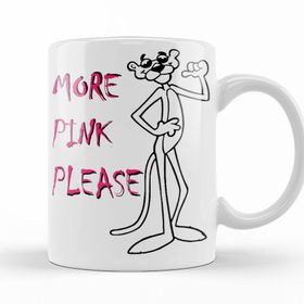 Baskı Dükkanı KB11479 Pantera Cor De Rosa Pembe Panter Porselen Kupa Bardak