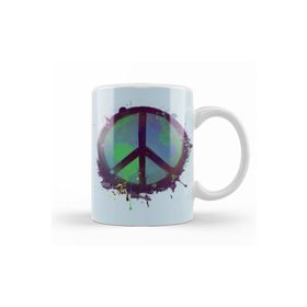Baskı Dükkanı KB11489 Peace Porselen Kupa Bardak