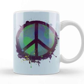 Baskı Dükkanı KB11489 Peace Porselen Kupa Bardak