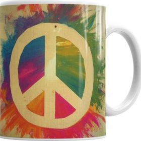 Baskı Dükkanı KB11489 Peace Porselen Kupa Bardak