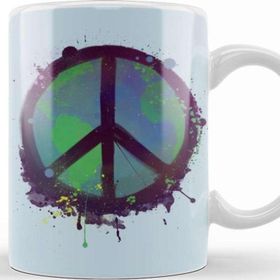 Baskı Dükkanı KB11489 Peace Porselen Kupa Bardak