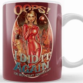 Baskı Dükkanı KB11522 Pinup Music Oops Porselen Kupa Bardak