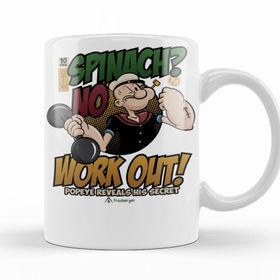 Baskı Dükkanı KB11536 Popeye Work Out Temel Reis Porselen Kupa Bardak
