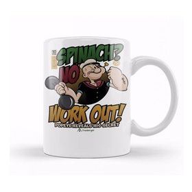 Baskı Dükkanı KB11536 Popeye Work Out Temel Reis Porselen Kupa Bardak