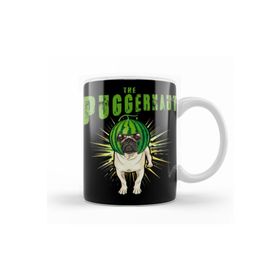 Baskı Dükkanı KB11563 Pug Dog Puggernaut Life Funny Gift Porselen Kupa Bardak