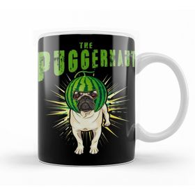 Baskı Dükkanı KB11563 Pug Dog Puggernaut Life Funny Gift Porselen Kupa Bardak