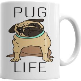Baskı Dükkanı KB11565 Pug Life Köpek Porselen Kupa Bardak
