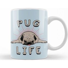 Baskı Dükkanı KB11565 Pug Life Köpek Porselen Kupa Bardak