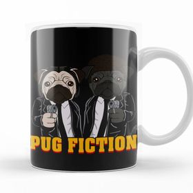 Baskı Dükkanı KB11568 Pulp Fiction Pug Fiction Porselen Kupa Bardak