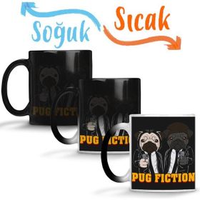 Baskı Dükkanı KB11568 Pulp Fiction Pug Fiction Porselen Kupa Bardak