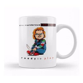 Baskı Dükkanı KB11588 Ready To Play Kids Chucky Porselen Kupa Bardak