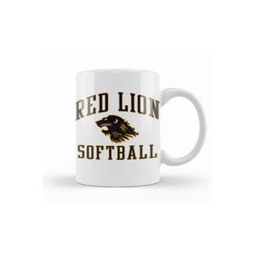 Baskı Dükkanı KB11592 Red Lion Softball Porselen Kupa Bardak