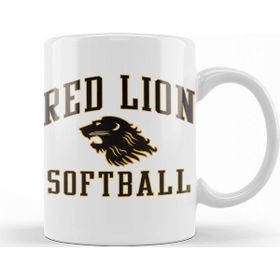 Baskı Dükkanı KB11592 Red Lion Softball Porselen Kupa Bardak