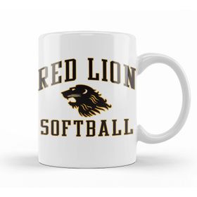 Baskı Dükkanı KB11592 Red Lion Softball Porselen Kupa Bardak