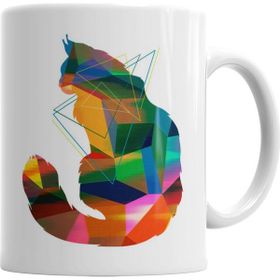 Baskı Dükkanı KB11603 Renkli Cats Kedi Porselen Kupa Bardak