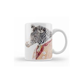 Baskı Dükkanı KB11607 Renkli Zebra Porselen Kupa Bardak