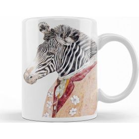 Baskı Dükkanı KB11607 Renkli Zebra Porselen Kupa Bardak