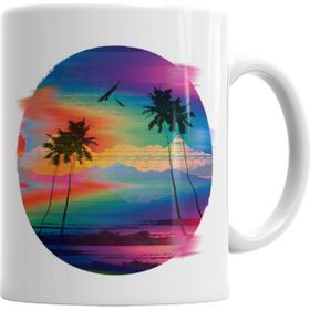 Baskı Dükkanı KB1163 Summer Glitch Porselen Kupa Bardak
