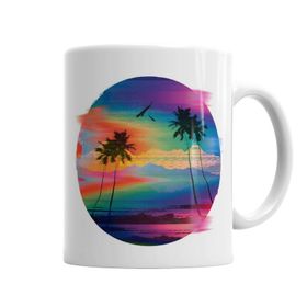 Baskı Dükkanı KB1163 Summer Glitch Porselen Kupa Bardak