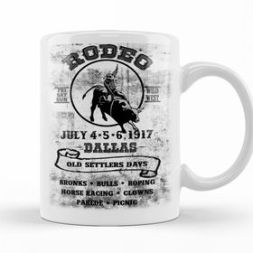 Baskı Dükkanı KB11639 Rodeo Dallas Porselen Kupa Bardak