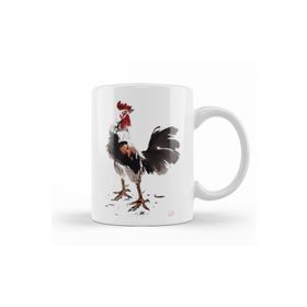 Baskı Dükkanı KB11649 Rooster Stare Horoz Porselen Kupa Bardak