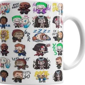 Baskı Dükkanı KB1165 Suicide Squad Skull Porselen Kupa Bardak