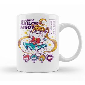 Baskı Dükkanı KB11661 Sailor Meow Porselen Kupa Bardak