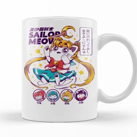 Baskı Dükkanı KB11661 Sailor Meow Porselen Kupa Bardak