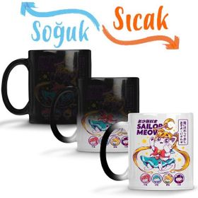 Baskı Dükkanı KB11661 Sailor Meow Porselen Kupa Bardak