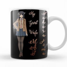 Baskı Dükkanı KB11664 Sakurajima Mai My Great Waifu Porselen Kupa Bardak