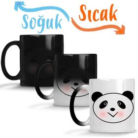Baskı Dükkanı KB11710 Porselen Sevimli Panda Mutlu Yıllar Kupa Bardak