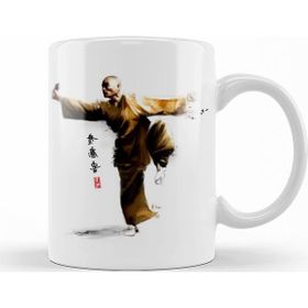 Baskı Dükkanı KB11718 Shaolin Monk Shaolin Kung Fu Porselen Kupa Bardak