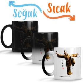 Baskı Dükkanı KB11718 Shaolin Monk Shaolin Kung Fu Porselen Kupa Bardak