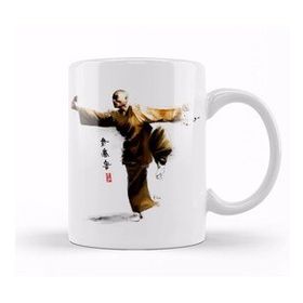 Baskı Dükkanı KB11718 Shaolin Monk Shaolin Kung Fu Porselen Kupa Bardak