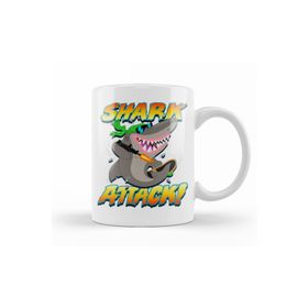 Baskı Dükkanı KB11719 Shark Attack Porselen Kupa Bardak