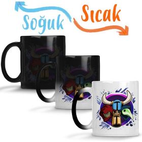 Baskı Dükkanı KB11727 Shovel Knight Heads Porselen Kupa Bardak