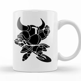 Baskı Dükkanı KB11728 Shovel Knight Minimalist Porselen Kupa Bardak