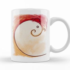 Baskı Dükkanı KB11731 Silly Fibonacci Chicken Porselen Kupa Bardak