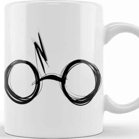 Baskı Dükkanı KB11741 Sketchy Harry Potter Gözlüğü Porselen Kupa Bardak