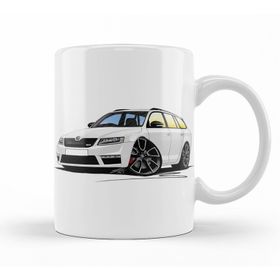 Baskı Dükkanı KB11743 Skoda Octavia Mk3 Vrs Estate Porselen Kupa Bardak