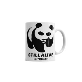 Baskı Dükkanı KB1176 Still Alive Panda Porselen Kupa Bardak