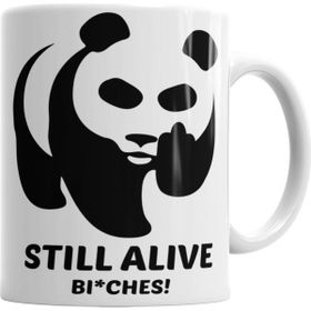 Baskı Dükkanı KB1176 Still Alive Panda Porselen Kupa Bardak