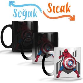 Baskı Dükkanı KB11769 Spider Man Captain Underoos Porselen Kupa Bardak