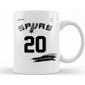 Baskı Dükkanı KB11781 Spurs 20 Ginobilli Branca Rox Ink Porselen Kupa Bardak