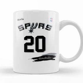 Baskı Dükkanı KB11781 Spurs 20 Ginobilli Branca Rox Ink Porselen Kupa Bardak