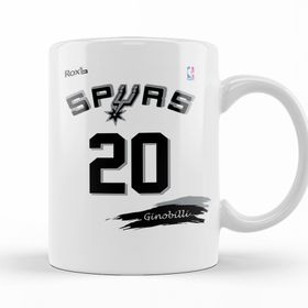 Baskı Dükkanı KB11781 Spurs 20 Ginobilli Branca Rox Ink Porselen Kupa Bardak