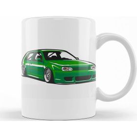 Baskı Dükkanı KB11787 Stanced Out Golf Mk4 Green Porselen Kupa Bardak